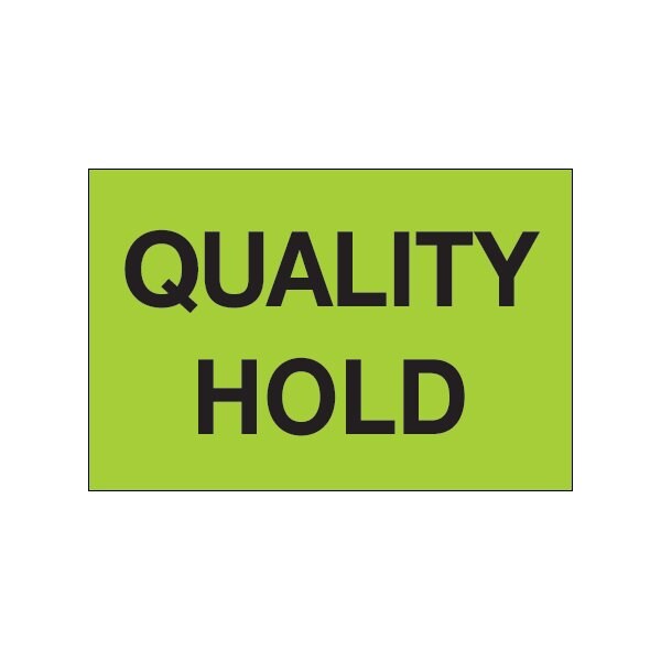 Bsc Preferred 2 x 3'' - ''Quality Hold'' Fluorescent Green Labels BUY00021187 - main